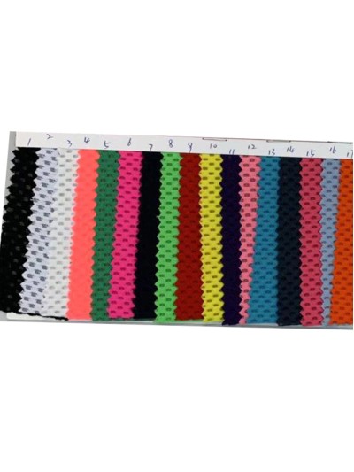 HK-KNSR  1-198 95％polyester 5％spandex Waful Elastane Mesh 滌綸彈力華夫運動網布 200gsm(Dry-Fit) 66/68'' 正面照